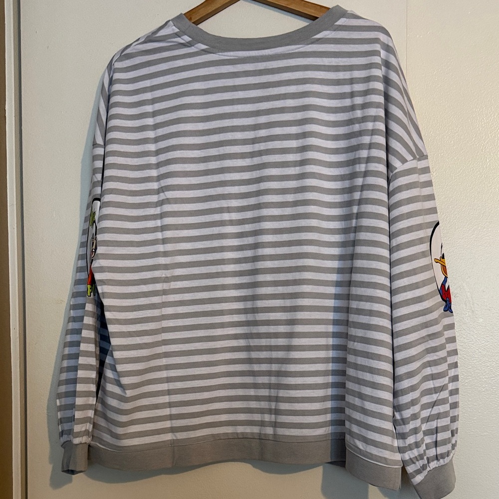 Disney Gray Striped Mickey Mouse Top NWT - Picture 6 of 8